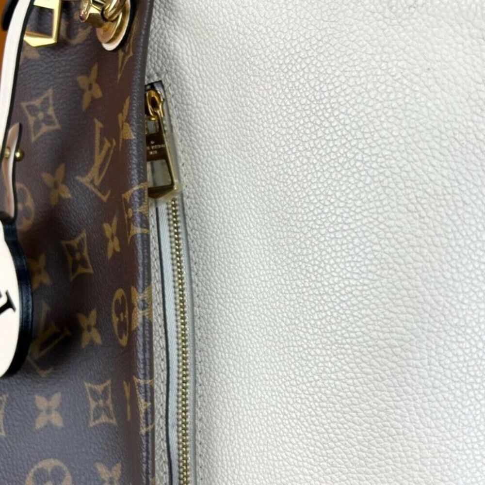 Louis Vuitton Braided V Tote MM Cream Leather Canvas Shoulder Hand Bag - Picture 10 of 10